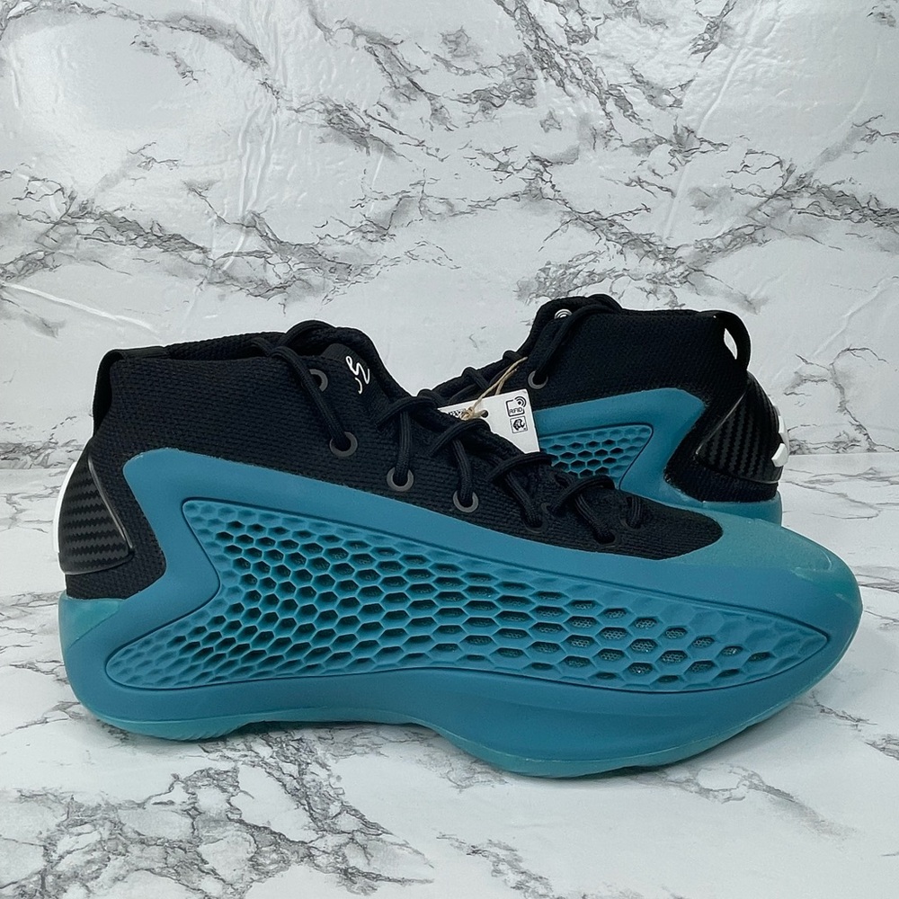 adidas Anthony Edwards AE1 New Wave Blue Basketball Shoes Youth Size 5Y IF1884